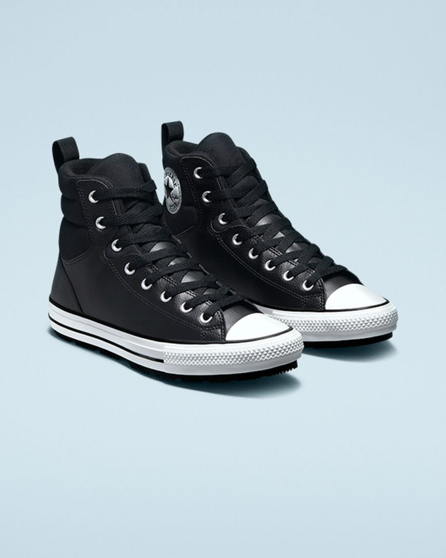 Botas de Inverno Converse Chuck Taylor All Star Berkshire Cano Alto Masculino Pretas Branco Pretas | PT C0T8P43